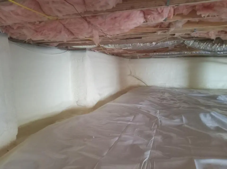 Crawl space encapsulation with closed-cell spray foam for Roof Maintenance in Brecknock